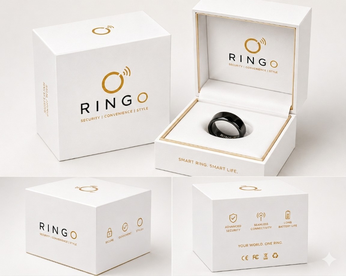 Official RINGO Branded Luxury Packaging Box Closeups